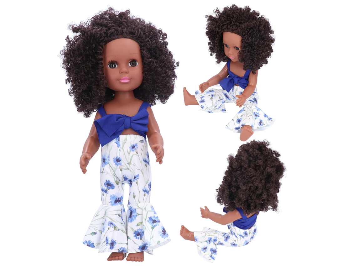 Primerox boneca Bebê Reborn Lifelike 35cm Cabelo Cacheado Silicone Macio Brinquedo Coleção Presente