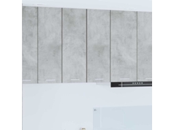 Vidaxl Armário Suspenso 2 Unid. Cinza Concreto E Branco