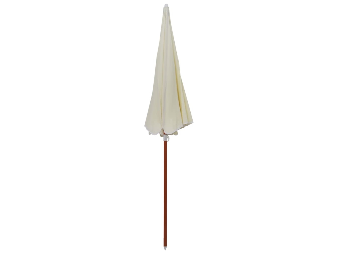 Guarda sol - Para sol - Toldo de Vela de Jardim com Poste de Aço 240 Cm Cor Areia HARLANV1