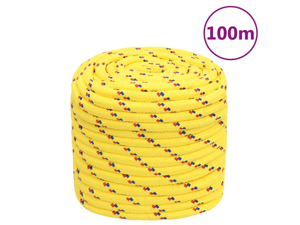 Vidaxl Corda De Barco 16 Mm 100 M Polipropileno Amarelo