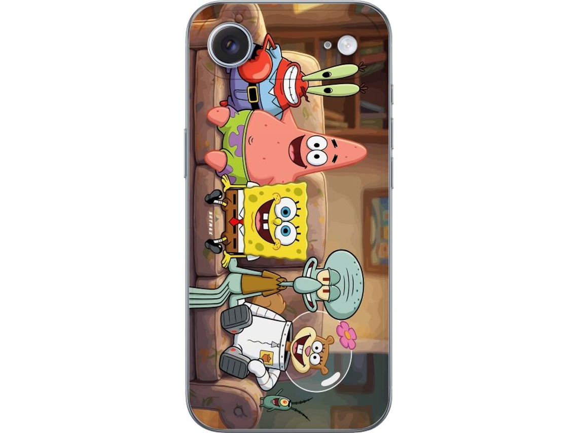 Capa Para Celular Compatível Com Apple Iphone Air. Cena Colorida Com Criaturas Marinhas Animadas Sentadas Juntas, Um Tema Divertido Que Transmite Humo