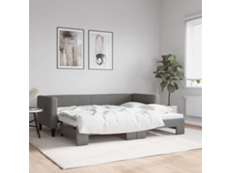 Vidaxl Sofá-cama Com Gavetão 80x200 Cm Tecido Cinzento-escuro