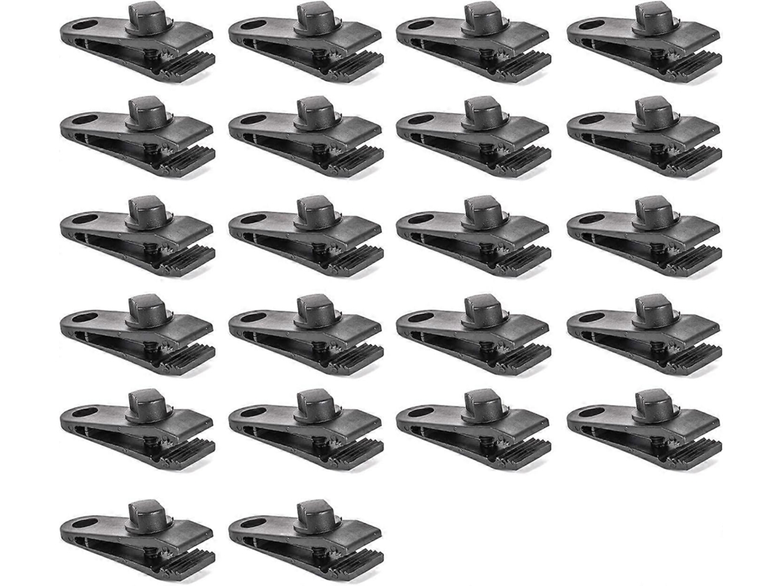 Conjunto de 30 Grampos para Lona, ​​10 Tiras Elásticas Barraca, 10 Mosquetões, ​​grampos Grampo Lona AQUAFORGE