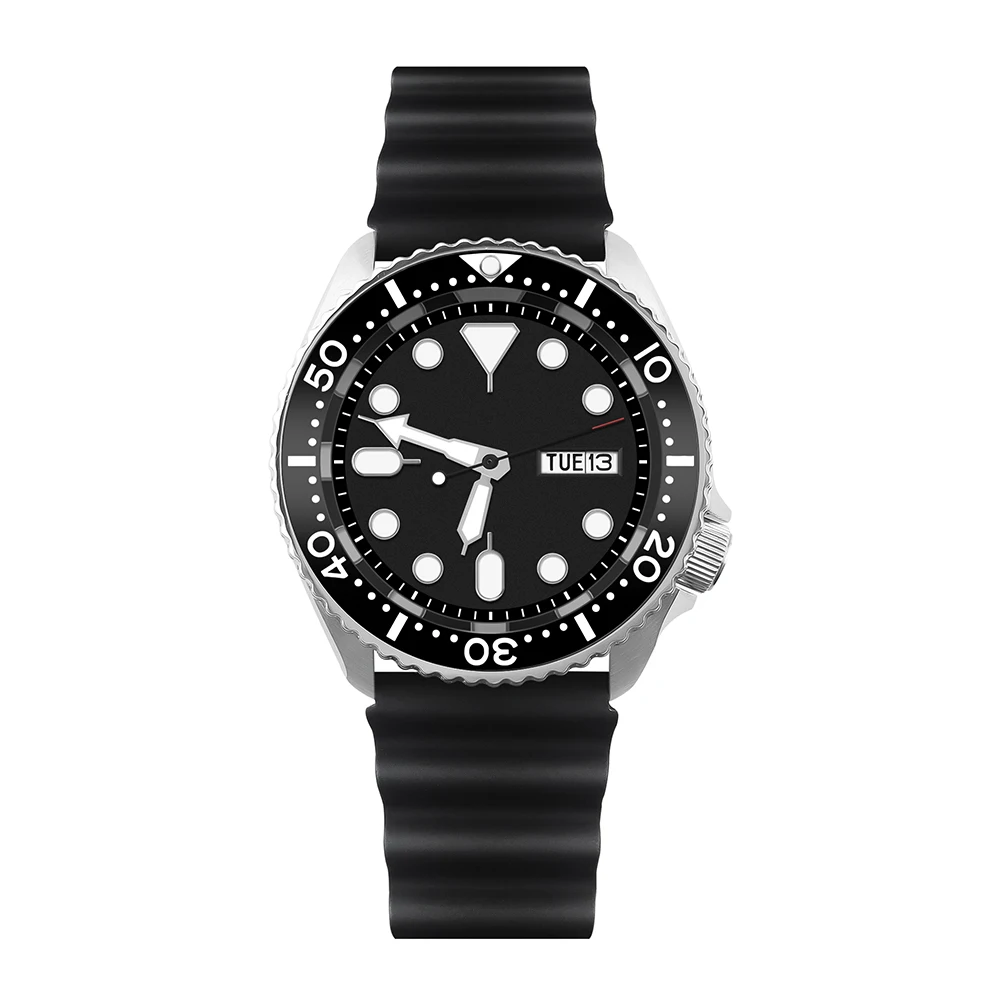Relógio Masculino Automático Mecânico De 41 Mm (preto), Cristal De Safira Com Mostrador Luminescente E Resistência À Água.