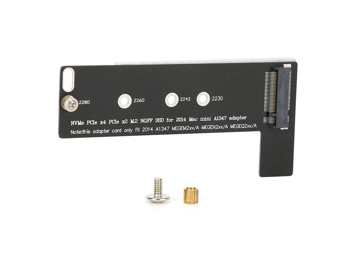 Placa Adaptadora Preta De Abs Para Nvme Pcie M.2 Ngff Ssd Para Cabo De Disco Rígido Mini A1347 De 2014