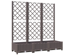 Garden Planter, Garden Planters Vidaxl Marrom Polipropileno (120 X 40 X 121.5 Cm)
