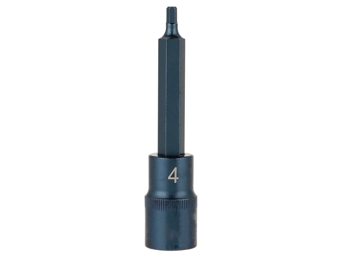 Adaptador de Soquete Hexágono para Parafusadeira Elétrica 1/2" 100mm H4 Aço S2 Ferramenta Versátil