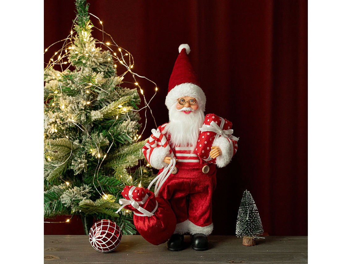 Figurina De Papai Noel Em Pé (vermelha, 12 Polegadas) Eoocoo