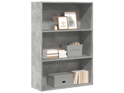 Vidaxl Estante 80x30x114 Cm Derivados De Madeira Cinzento Cimento