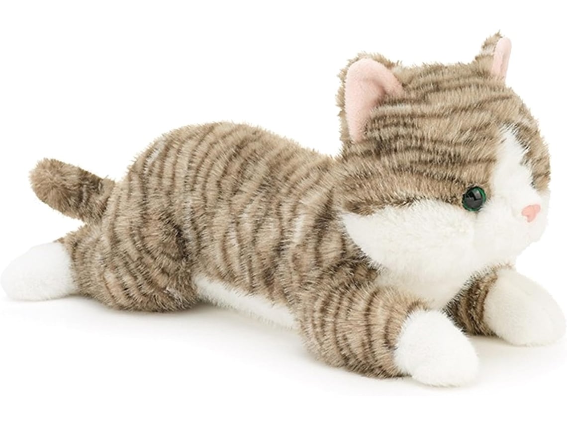 Gato De Pelúcia Realista, E Fofinho, Cinza, 45 Cm (17, 72 Polegadas)
