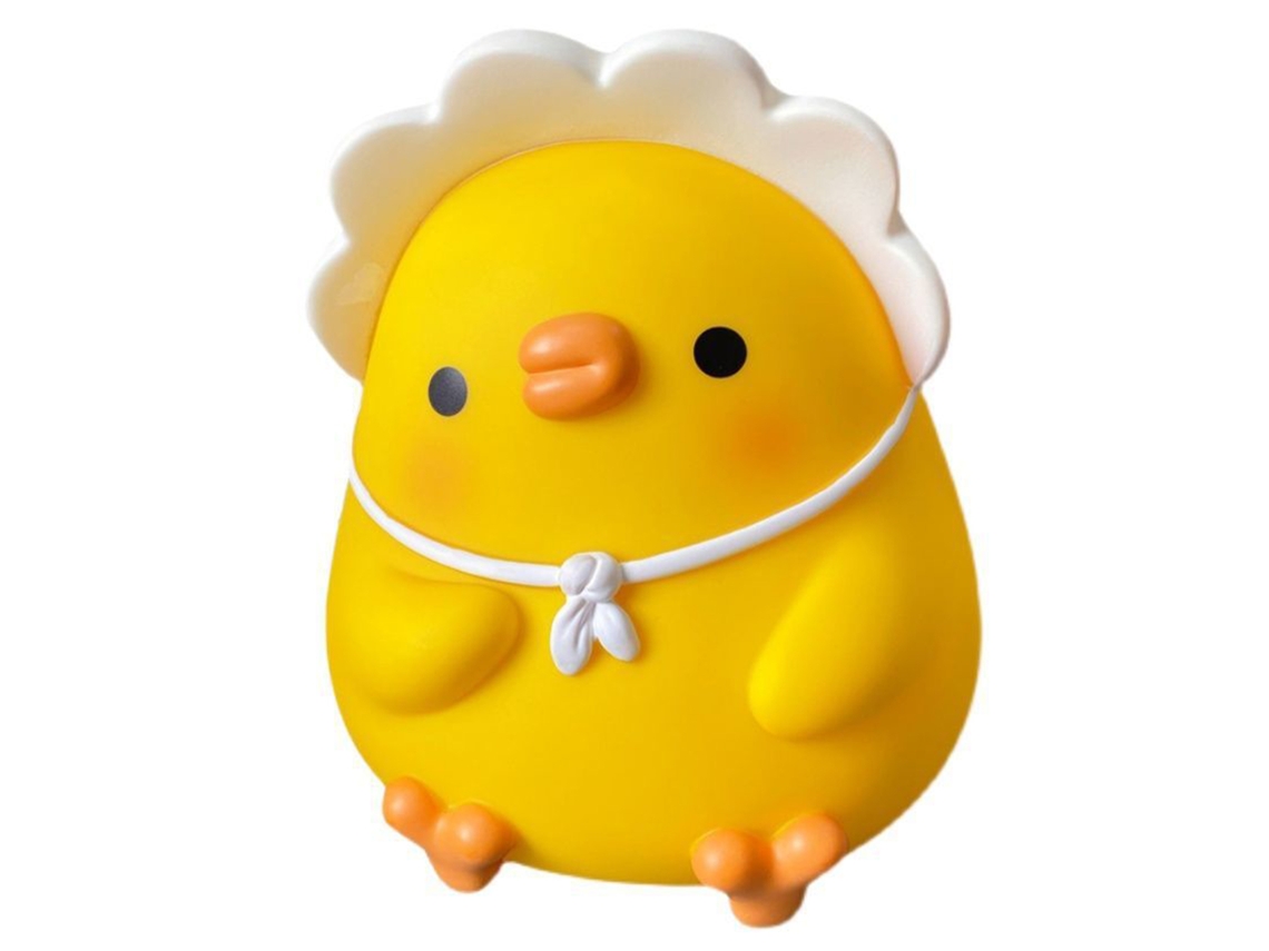 Cofrinho Infantil Patinho Resistente a Quedas em Vinil Amarelo | S/MARCA