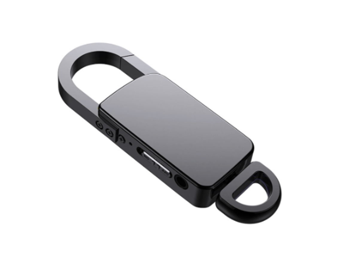 Gravador De Voz De Chaveiro De 32 Gb Ativado Por Voz Portátil, Redução De Ruído Para Palestras/entrevista/reunião, Yizhood (preto)