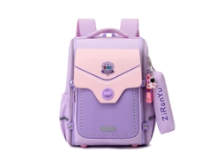 Mochilas Que Protegem A Coluna E Reduzem A Carga Nos Ombros Dos Estudantes.pingente Grande Roxo Para Alunos Do 3º Ao 6º Ano.