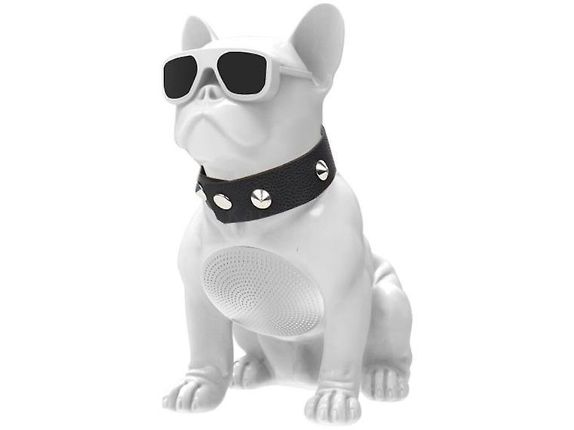 Alto Falante Portátil Para Cães Bulldog Francês, Rádio Fm, Mp3 Yizhood (branco)
