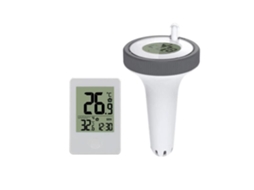 Termômetro de Piscina Flutuante Sem Fio de Rádio Conectado Termômetro de Temperatura Da Água com Receptor Digital Externo Interno 24