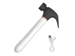 Vibrador Telescópico 4 Em 1 Dispositivo De Masturbação Feminina Preto E Branco*
