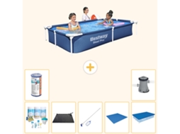 Bestway Piscina Bestway Steel Pro Retangular - 221x150x43 Cm - 8-peças S22209