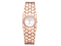 Relógio de Pulso Feminino Lvpai de Quartzo com Strass Liga Rosa Dourado Branco