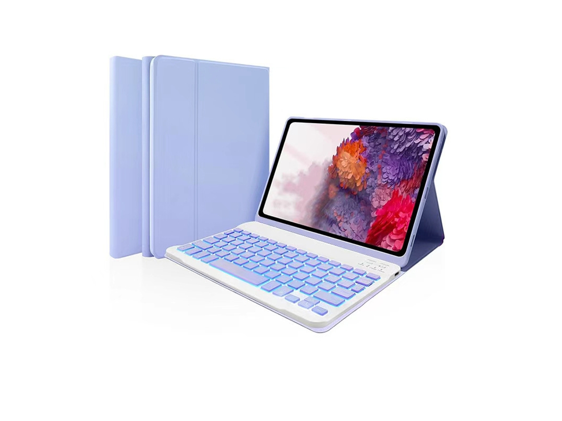 Capa Teclado Para Xiaomi Pad 7/7pro 11.2 Polegadas, Com Teclado Bluetooth Retroiluminado (roxo Claro) Cuich (2024)