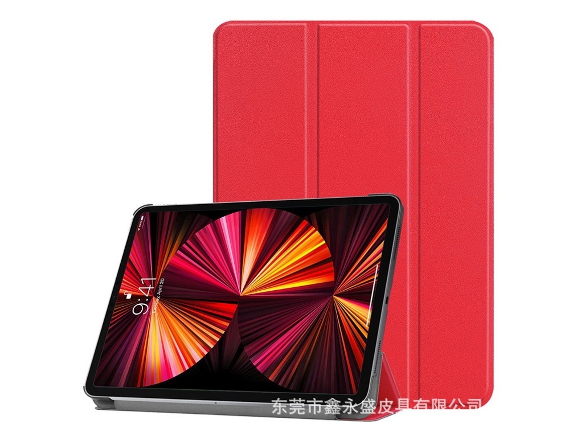Capa Para Tablet Lurelia, Compatível Com Oppo Pad De 11" (2022, Vermelho, Pupc, Dobrável Com Suporte, Função Sono