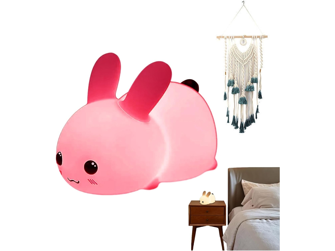 Luminária Decorativa Em Formato De Coelho Ajustável E Recarregável