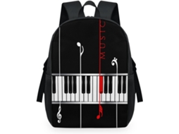 Mochila com Tema de Piano Musical para Crianças 32 5 X 15 X 44 9 Cm Tecido de Malha Impermeável e Fácil de Lim