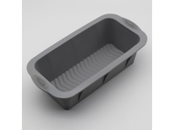 Formas quadradas de silicone Omni-2, antiaderentes, para assar pão caseiro, cinza, próprias para micro-ondas e lava-louças.