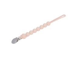 Corrente De Dentição De Silicone Para Bebê Com Clip De Aço Inoxidável Rosa