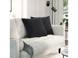 Vidaxl Travesseiros De Sofá 2 Pcs Preto 50 X 50 Cm