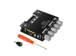 Placa Amplificadora De Som Bluetooth 50wx2 E 100w 2.1 Canais Com Controle De Graves E Agudos Para Home Theater Diy
