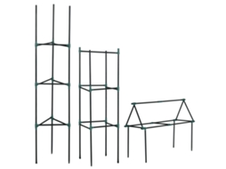 Conjunto De 3 Suportes Para Plantas Trepadeiras Torre De Treliça Para Frutas Verduras 38x38x182 Cm