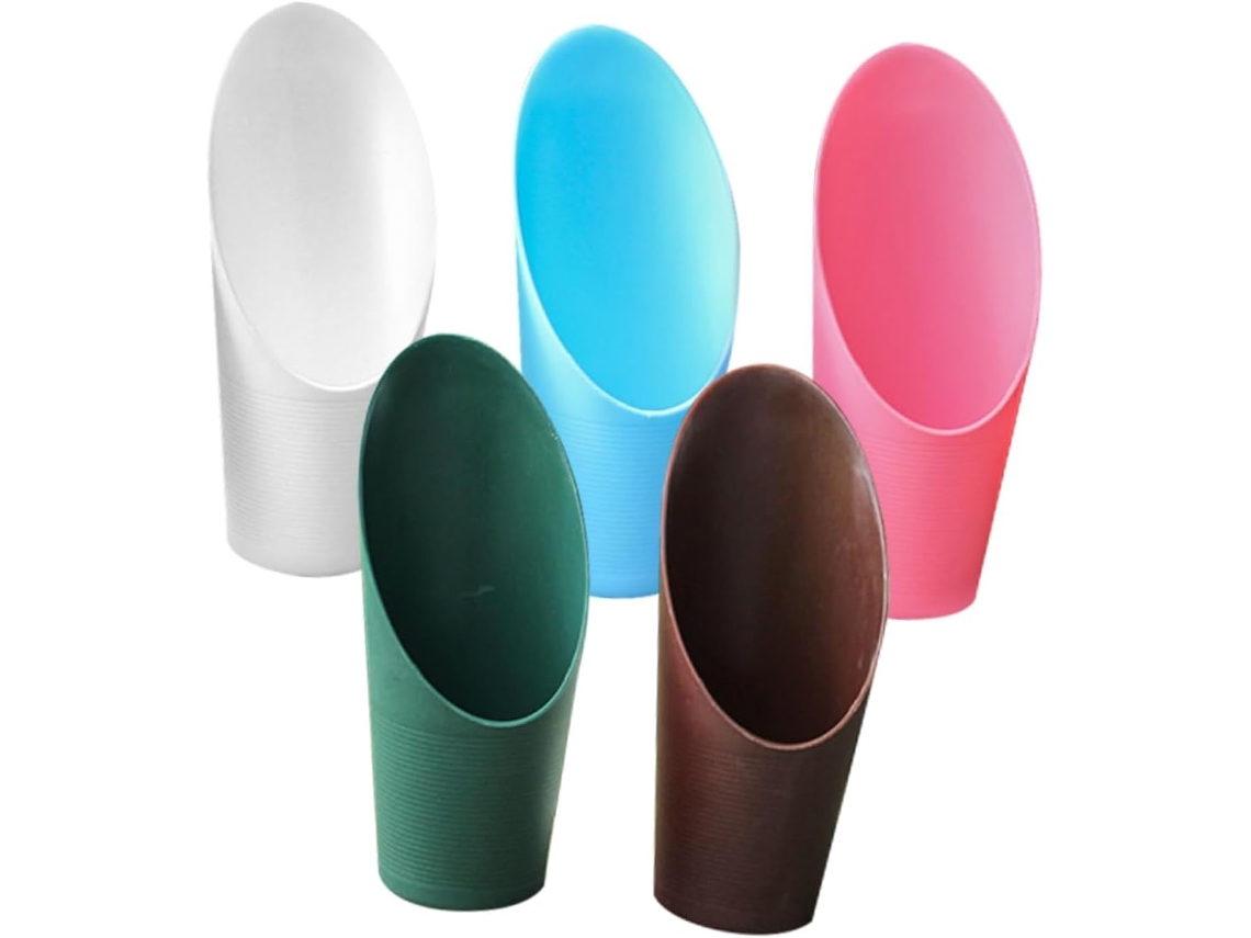 Conjunto De 5 Pás De Jardinagem Portáteis Em Plástico Pp Para Remover Solo.