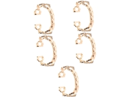 Conjunto De 5 Pulseiras Metal Com Strass Para Smartwatch, Decorativas
