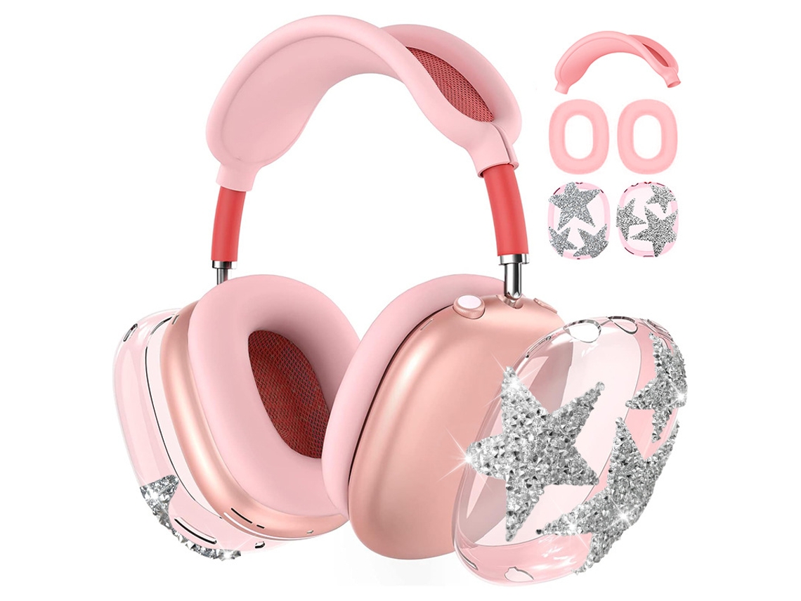 Capa de Silicone para Airpods Max Estampado de Estrelas Brilhantes Resistente a Arranhões CZHHMART