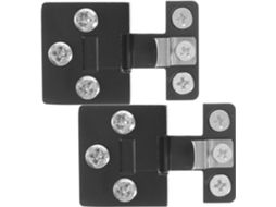 Dobradiças De Liga Zinco Para Portas Armários Vidro (2 Unidades).