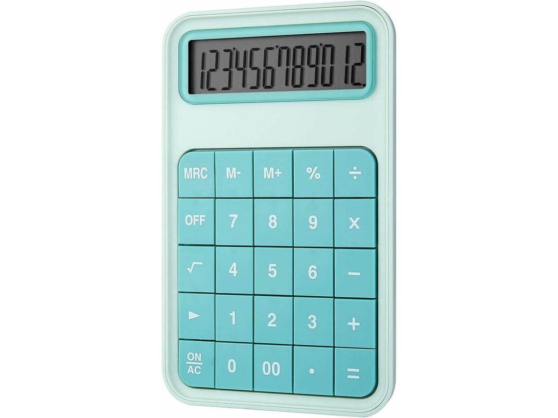 Calculadora de Mesa com Tela Grande, Calculadora Lcd de 12 Dígitos para Escola, Escritório, Casa e Balcão de Loja, Verde BRILVIBERA
