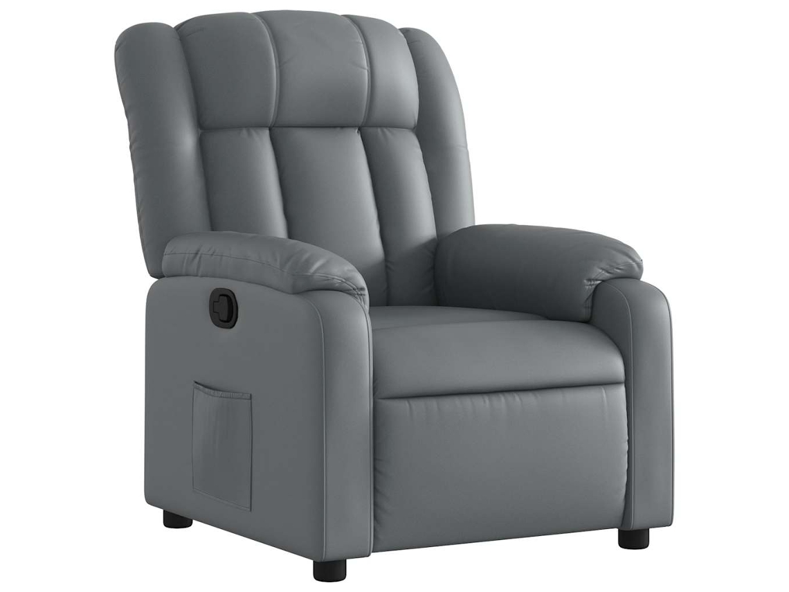 Recliner Chair, Recliner Chairs Vidaxl Cinzeto Couro Artificial