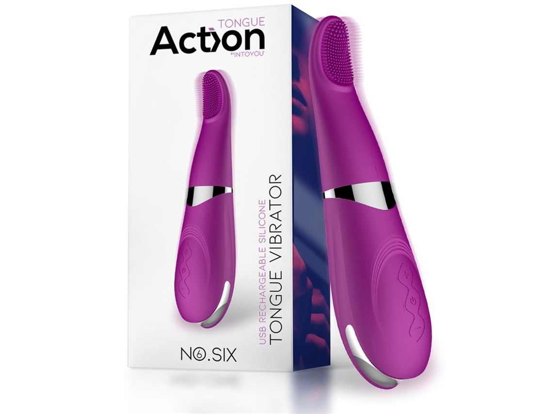 Vibrador Clitoriano De Seis Línguas E Silicone De Ponto Gusb ACTION