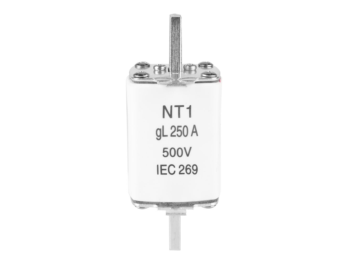 Fusível Cerâmico Folha Nt1/rt16 1 500v 250a Proteção de Equipamentos Elétricos | S/MARCA