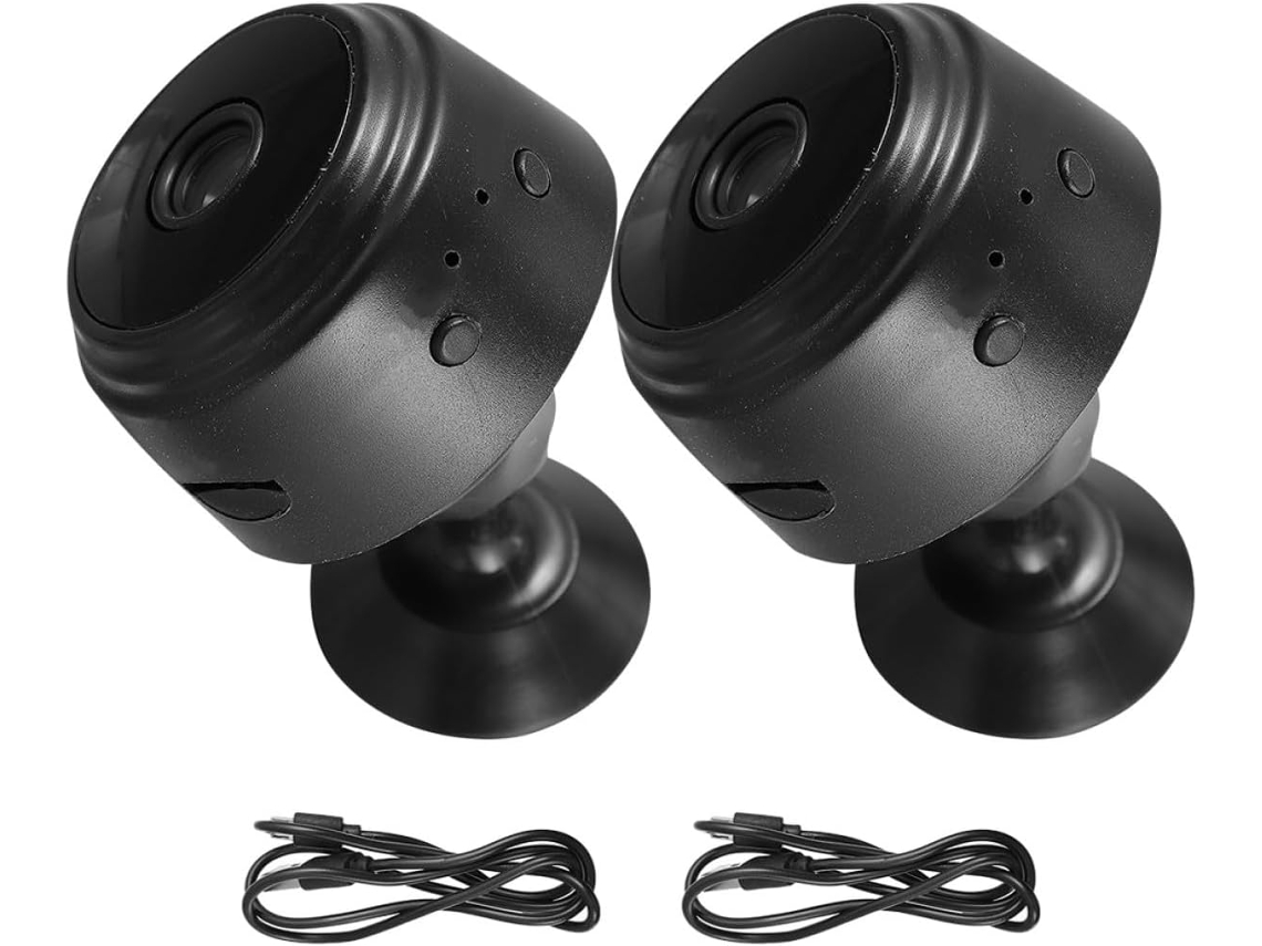 Conjunto de 2 Câmeras Internas Wi fi com Visão Noturna Infravermelha Hd, Detecção de Movimento e Aplicativo para Celular. SFUSHOS