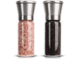 Conjunto de Moedores Sal e Pimenta em Aço Inoxidável. AQUAFORGE