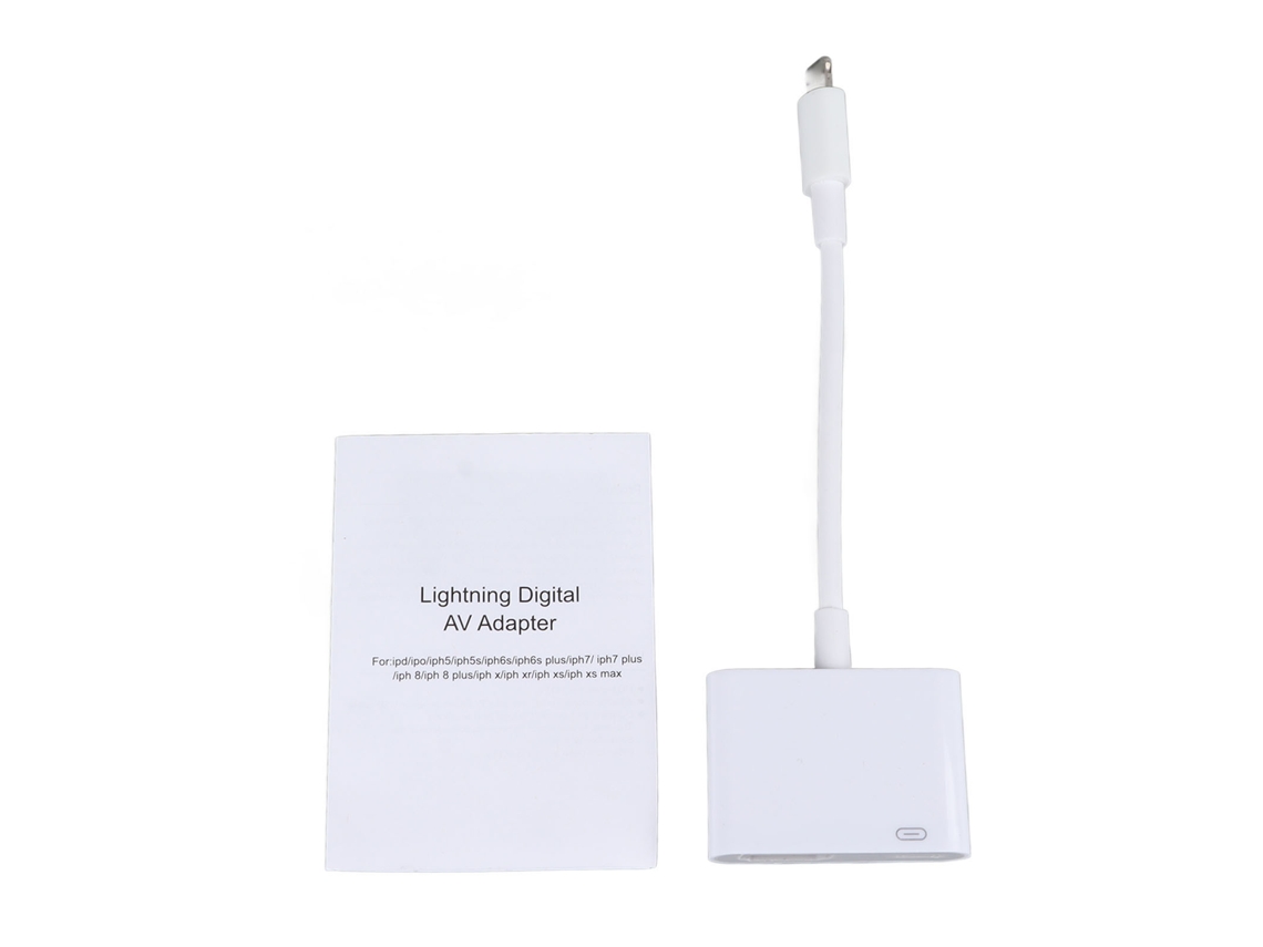 Aetheria adaptador Av Digital Ios para Interface Multimídia Hd para Tv Iphone Branco