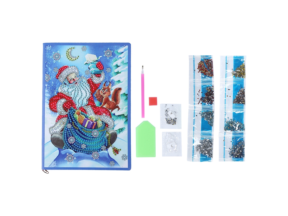 Caderno de Pintura de Diamantes Padrão Papai Noel LAXISCREED