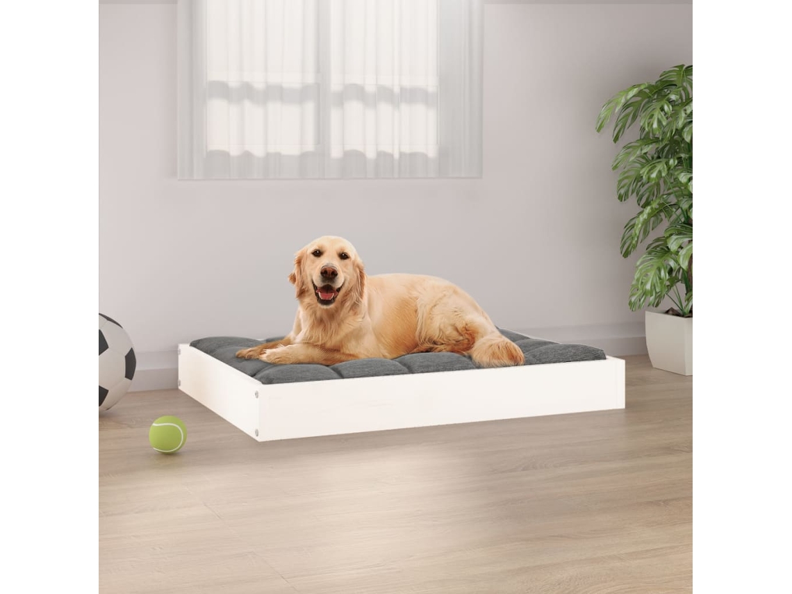 Vidaxl Cama 71,5x54x9 Cm Madeira De Pinho Maciça Branco