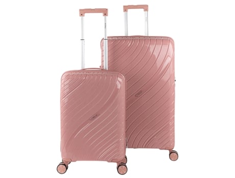 Pp ITACA Danube Rosa Hard Suitcase Set (48x75x30 Cm 94l)