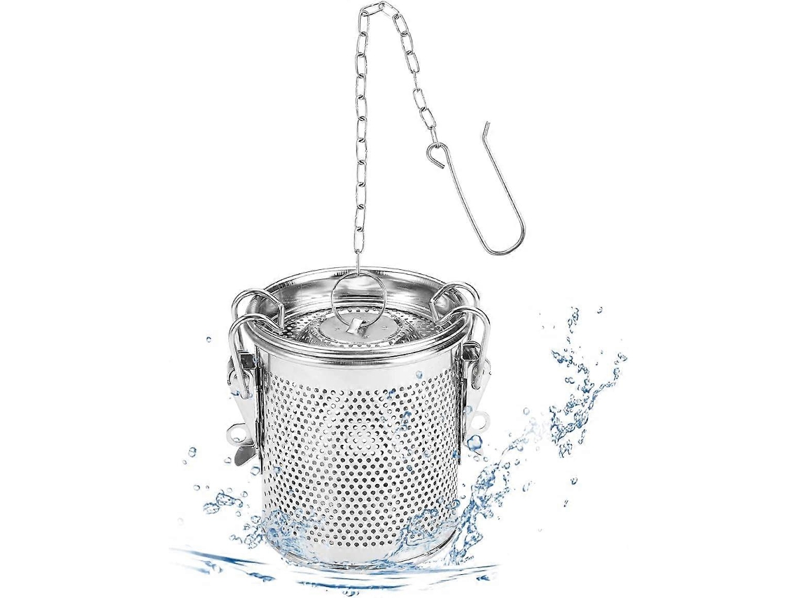 Infusor De Chá Em Aço Inoxidável Para Especiarias, Grande Com Gancho, Malha Fina Resistente A Altas Temperaturas. Aquaforge