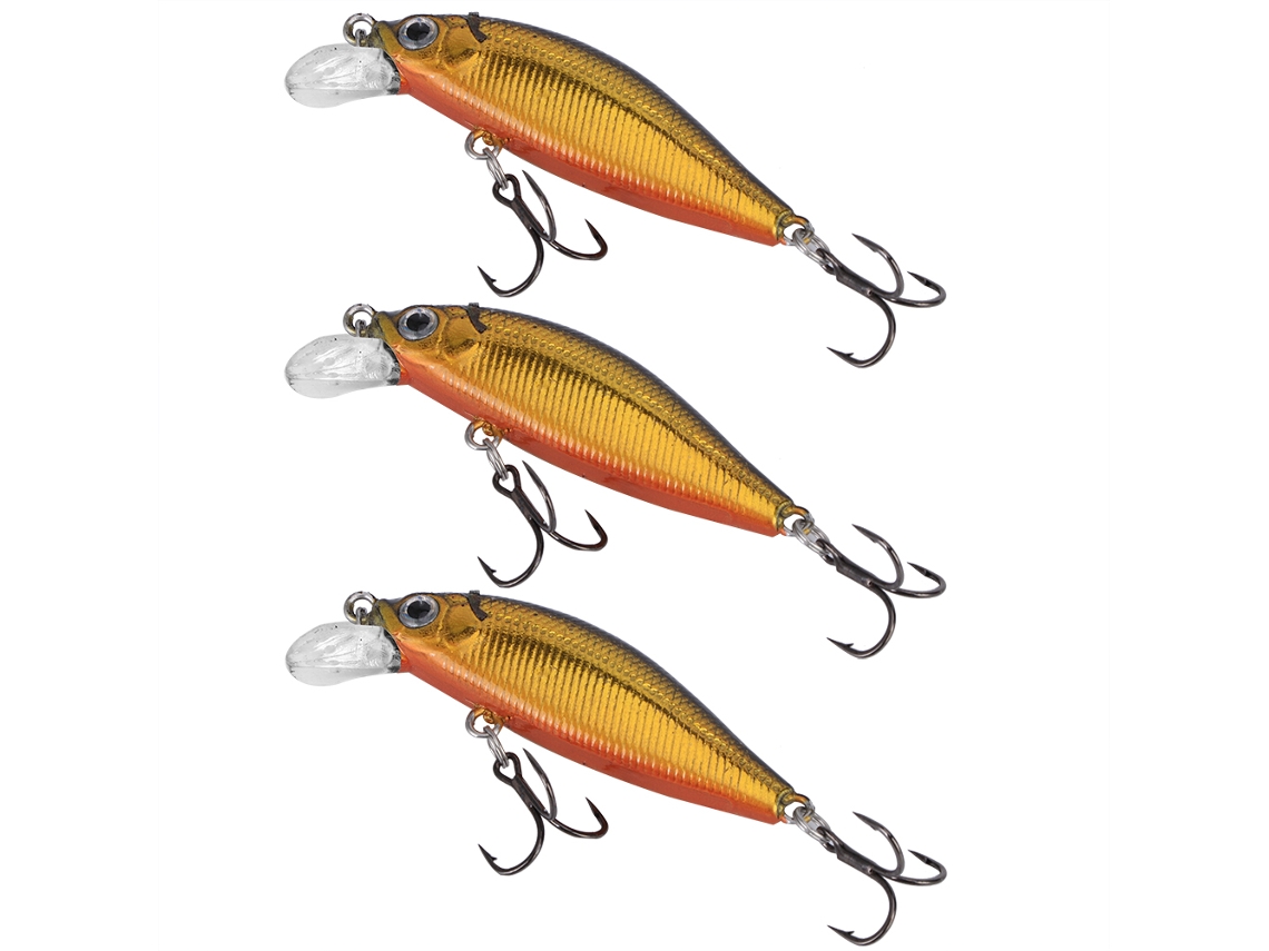 Isca Artificial Minnow 3pcs Anzol Duplo Sinking 6