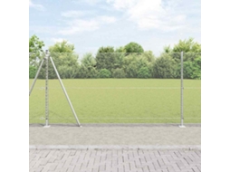 Vidaxl Cerca Hexagonal Com Base De Concreto 10 X 1,2 M Aço Galvanizado