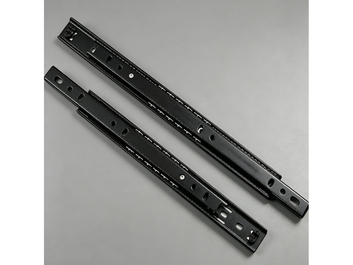 Corrediças Laterais Para Gavetas, Com Extensão Total, Rolamentos De Esferas E Fechamento Suave, Utilizadas Em Mesas De