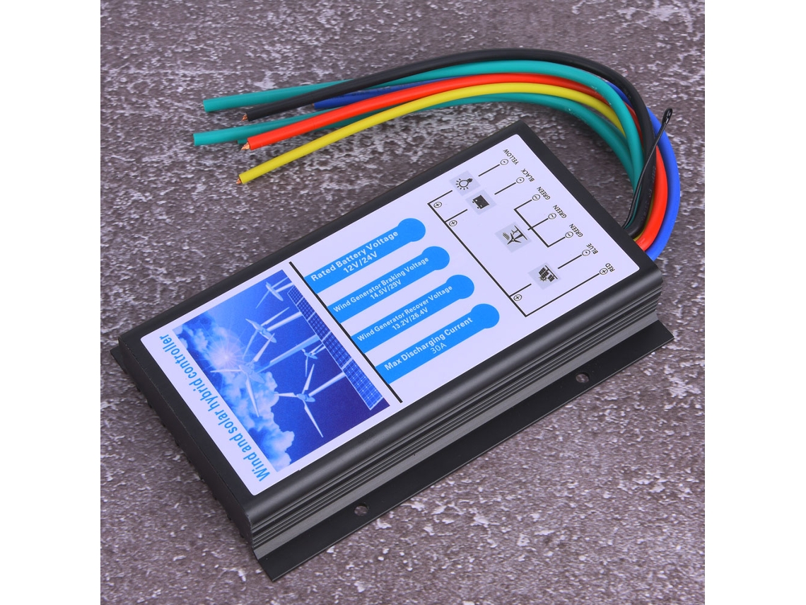 Laxiscreed Controlador Híbrido De Energia Solar E Eólica Ip67 30a Para Sistemas Sustentáveis